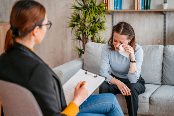 istock Young Woman Going To Therapy 1374858536