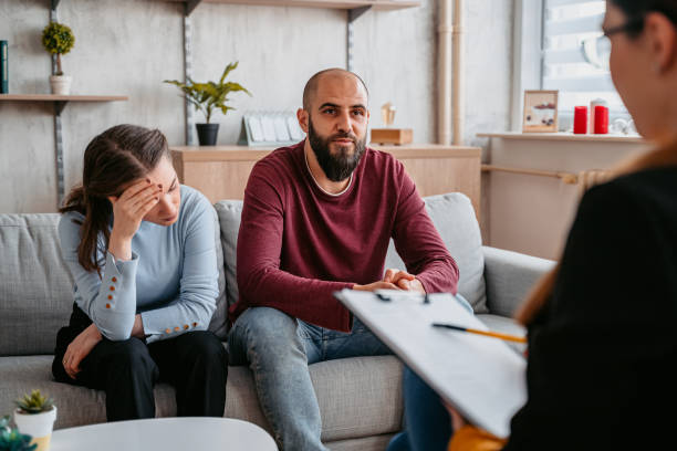 istock Young Couple Going To Marriage Counseling 1374859355