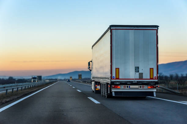 istock Transportation Truck on road 1374872298