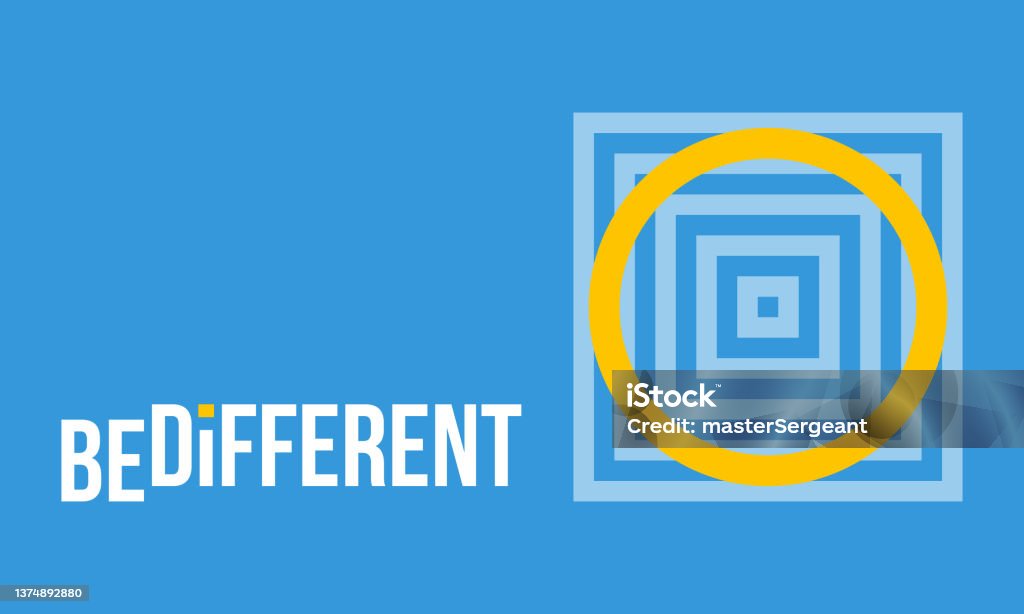 Be Different Graphics Be Different Vector Leadership Or Self Development Concept Stock ...