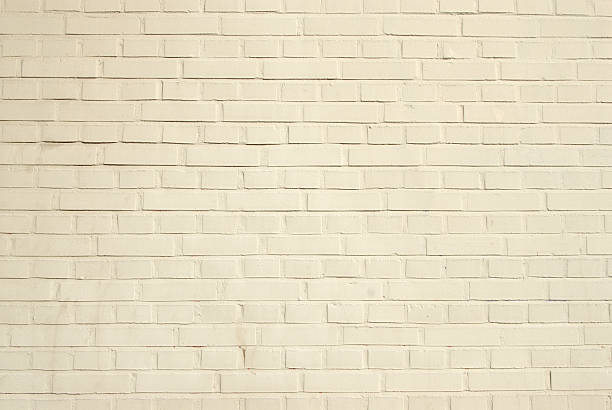 Creamy Brick Wall stock photo