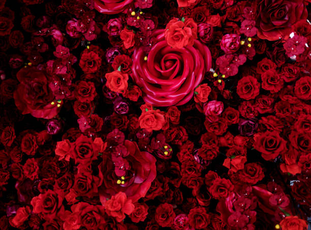 istock Panel of faux roses 1374939478