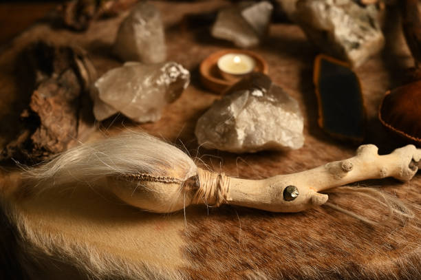 istock Accessories with stones for the Shamanic ritual 1374965653