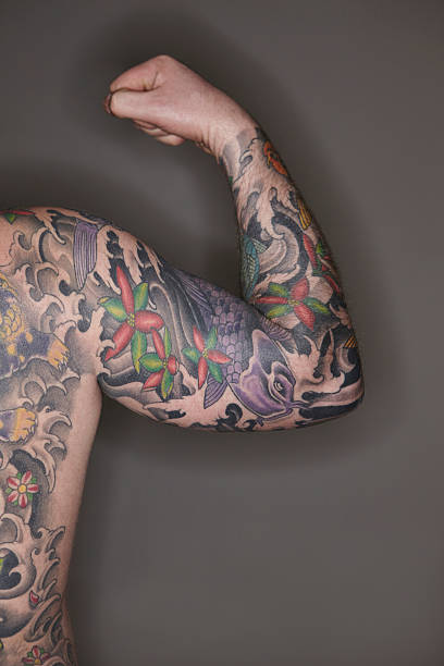 Detail Of Tattooed Man Stock Photo - Download Image Now - Adult, Bizarre,  Candid - iStock
