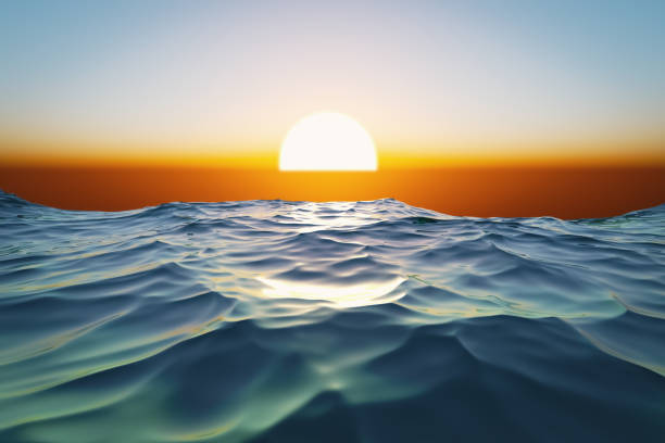 istock Close up sea wave and sunset sky abstract background. 1374970117