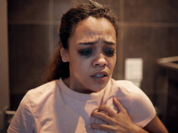 Shot of a young female experiencing internal turmoil in the bathroom at home Feel me inside your heart as it's bleeding drug overdose stock pictures, royalty-free photos & images