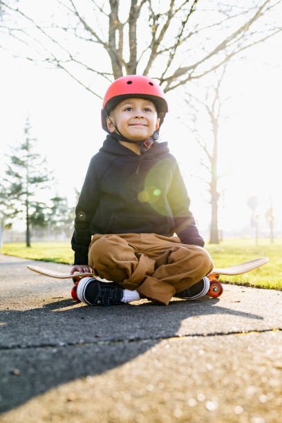 istock Little Boy Riding His Skateboard 1375027022