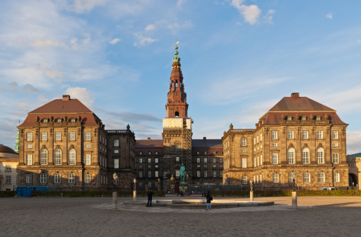 Christiansborg Palace in sunny evening, Copenhagen, Denmark