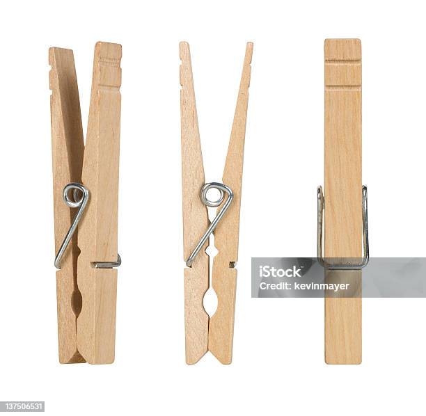 Wooden Clothes Pins Stock Photo - Download Image Now - Binder Clip, Clamp,  Clothespin - iStock