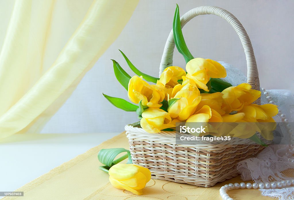 Buquê de tulipas - Foto de stock de Amarelo royalty-free