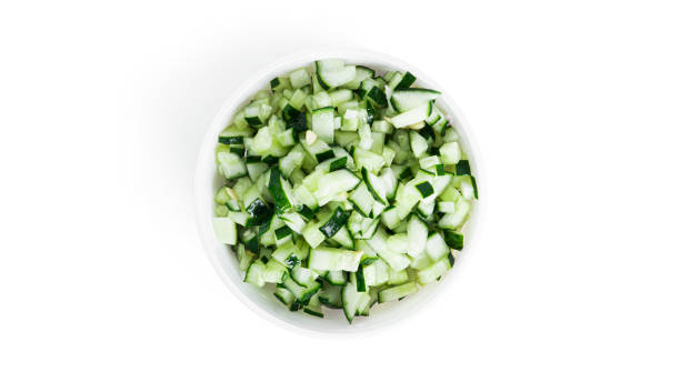istock Cucumber isolated on white background. Cucumbers isolated. Cutted cucumber. Cucumber pieces 1375085358