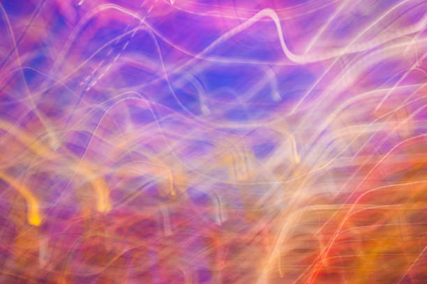 blur line of colorful light hot tone abstract background