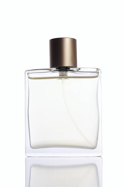 Full filled perfume bottle with cap in atomizer