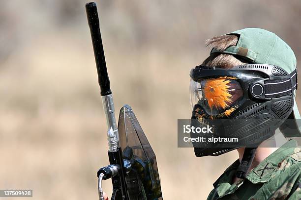 Paintball Gotcha Stock Photo - Download Image Now - Paintballing, Face Guard - Sport, Teenager