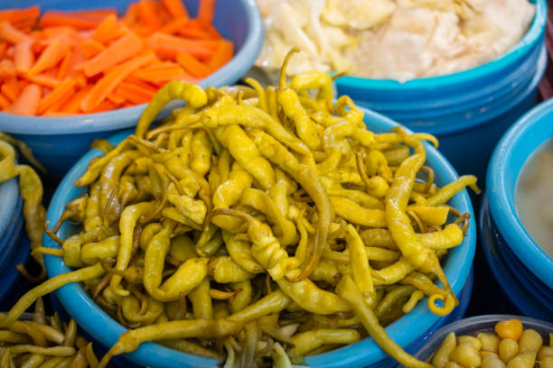 istock Homemade pickled fermented preserved vegetables for long-term storage 1375115746