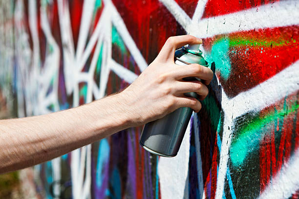 istock Teenager draws graffiti 137512404
