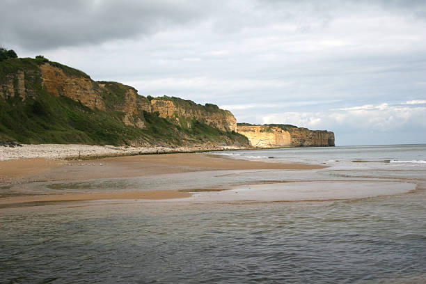 Omaha Beach, Normandy France stock photo