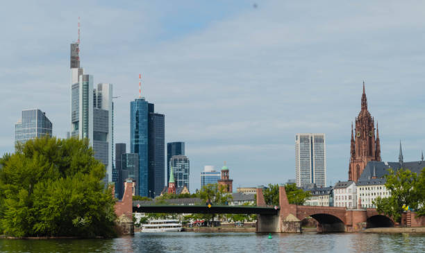 istock Cityscape of Frankfurt Germany behind River Main 1375144730