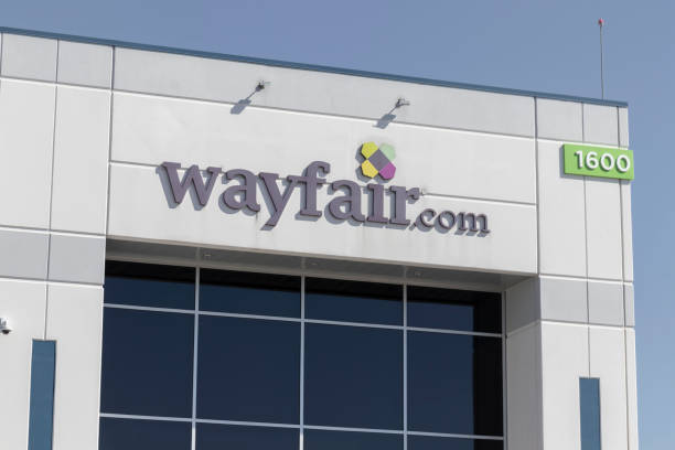 Wayfair Distribution Center. Wayfair is an e-commerce company that sells home goods online and in outlets. stock photo