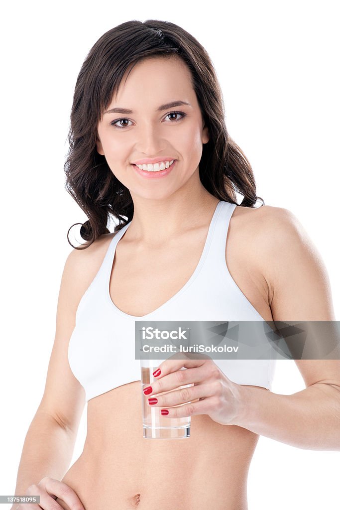 Jovem Menina água potável - Royalty-free Adulto Foto de stock