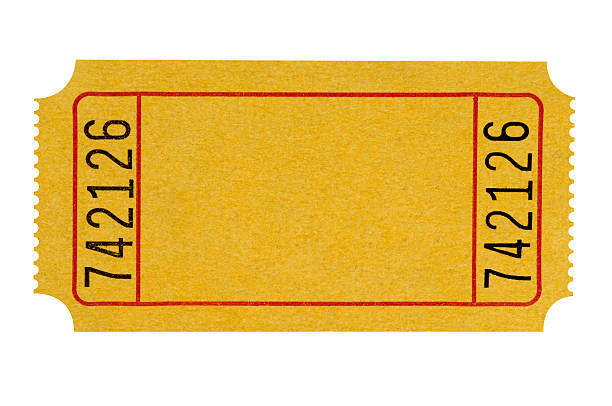 pasaje blanco, amarillo - ticket stub fotos fotografías e imágenes de stock