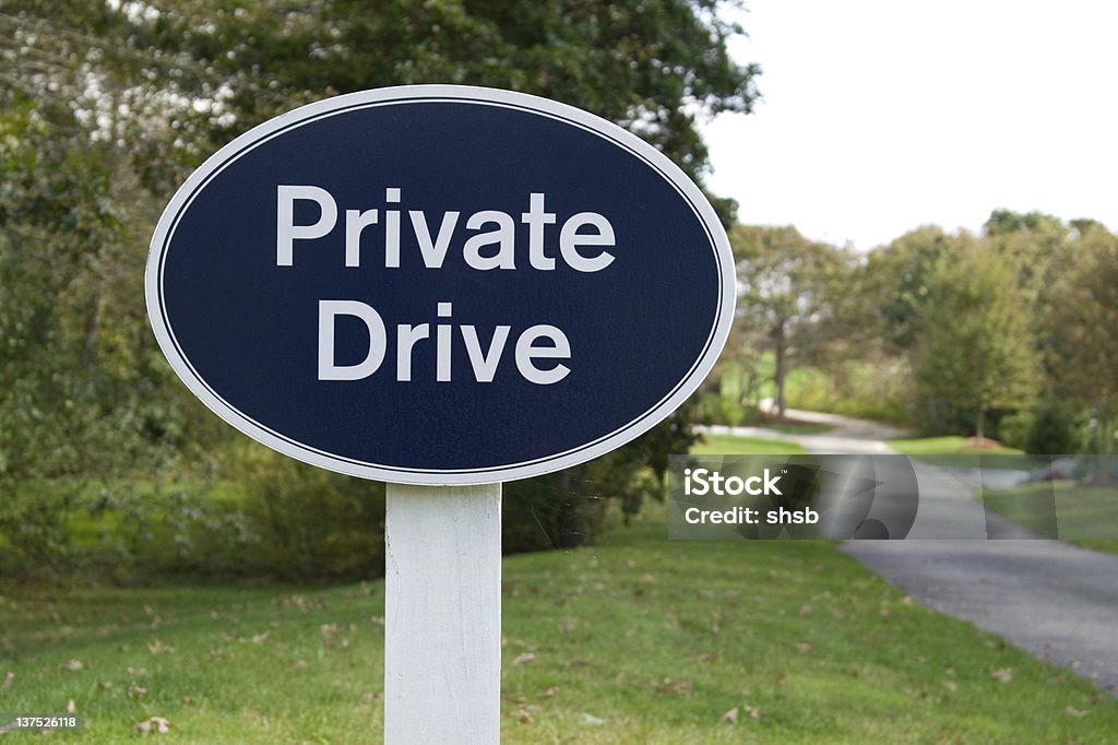 Private Drive sign telling Driveway Stock Photo