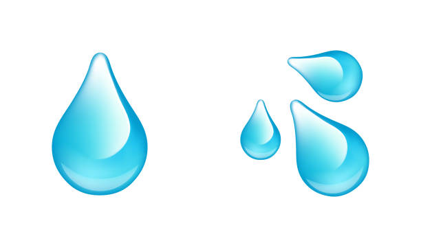 Blue water drop vector emoji illustration Vector blue water drop icon set. Illustration vector graphic of water drop. 3d illustration rain drop stock illustrations