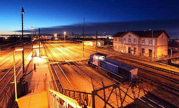 istock Old Train station and railroad 137531135