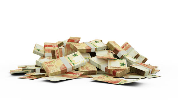 istock 3D Stack of Hong Kong dollar notes isolated on white background 1375321786