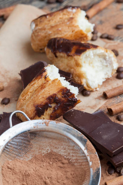 istock custard cake with cream, chocolate and other sweets 1375322354