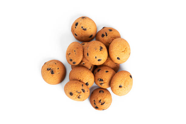 istock Chocolate chip cookies isolated on white background 1375324555