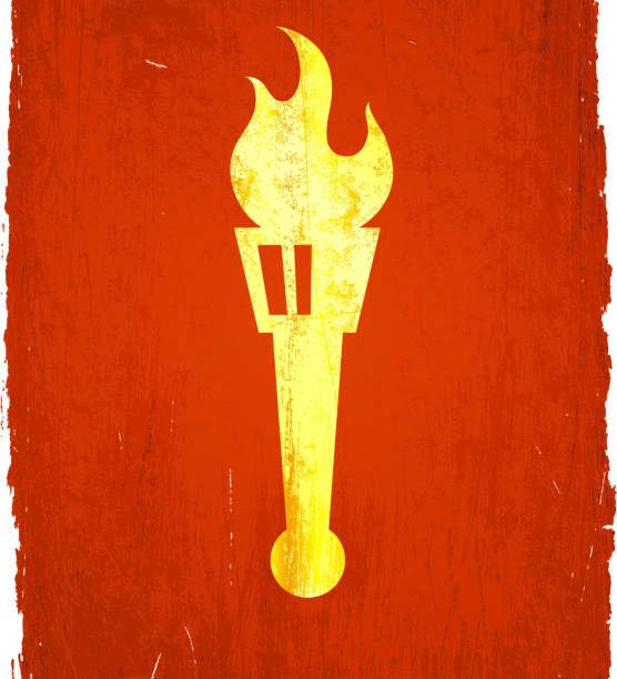 classic Greek torch on royalty free vector Background classic Greek torch  sport torch stock illustrations