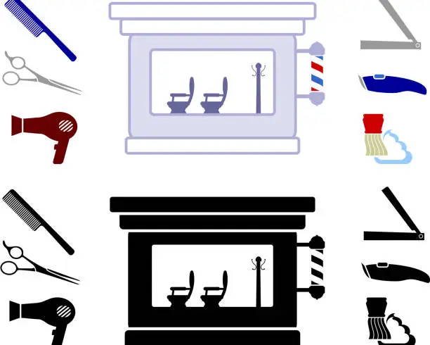 Vector illustration of Barber Shop