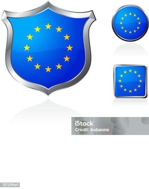 Verschiedenen Formen Der Europäischen Union Flag Stock Vektor Art und mehr Bilder von Bedienungsknopf - Bedienungsknopf, EU-Symbol, EU-Währung