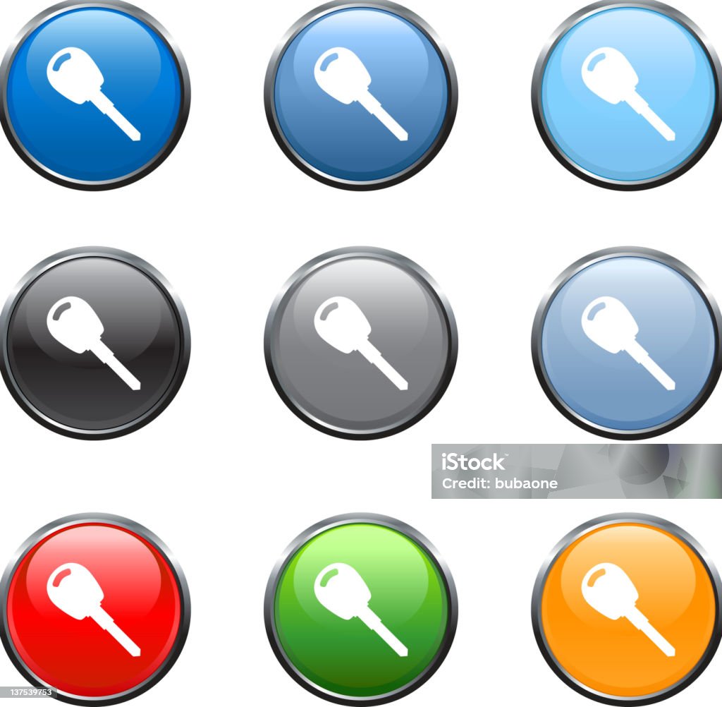 Key Image Button Key Royalty Free Vector Art Button Set In Nine Colors Stock ...