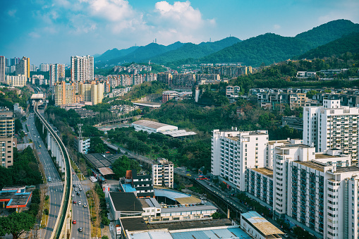 Soleado horizonte de la ciudad de Chongqing photo