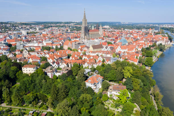 Aerial View of Ulm stock photo