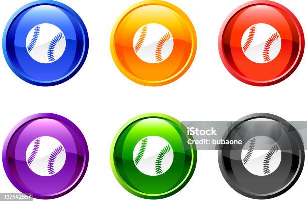 Baseball Przycisk Grafiki Wektorowe Na Licencji Royalty Free - Stockowe grafiki wektorowe i więcej obrazów Baseball