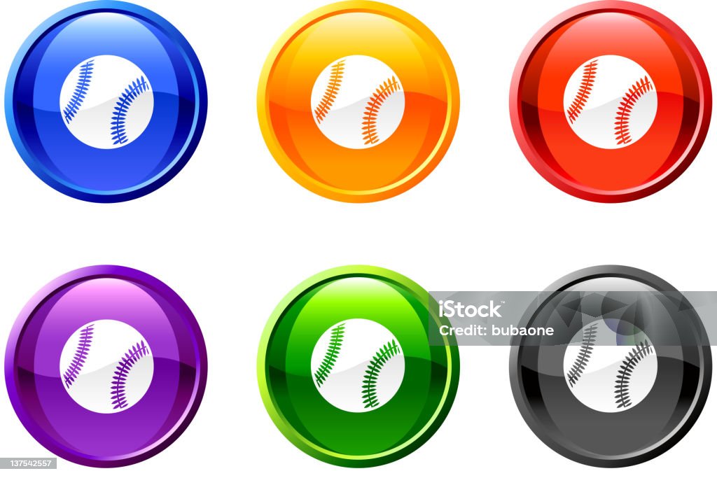 Botão de beisebol Arte vectorial royalty-free - Royalty-free Amarelo arte vetorial