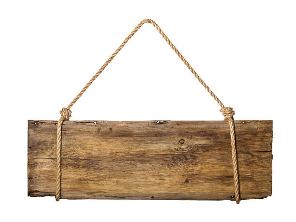 istock A wooden signboard against a white background 137542680