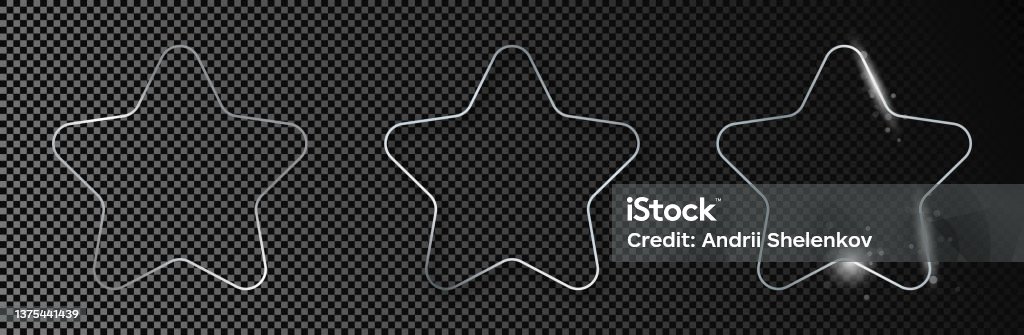Silver Rounded Star Silver Glowing Rounded Star Shape Frame Stock Illustration - Download ...