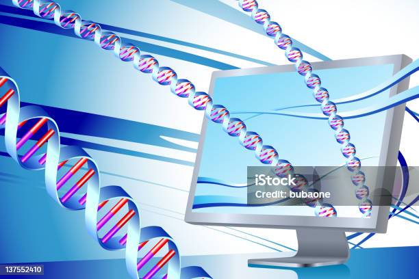 Medical Research Via Internet Stock Illustration - Download Image Now - Computer, DNA, Genetic Research