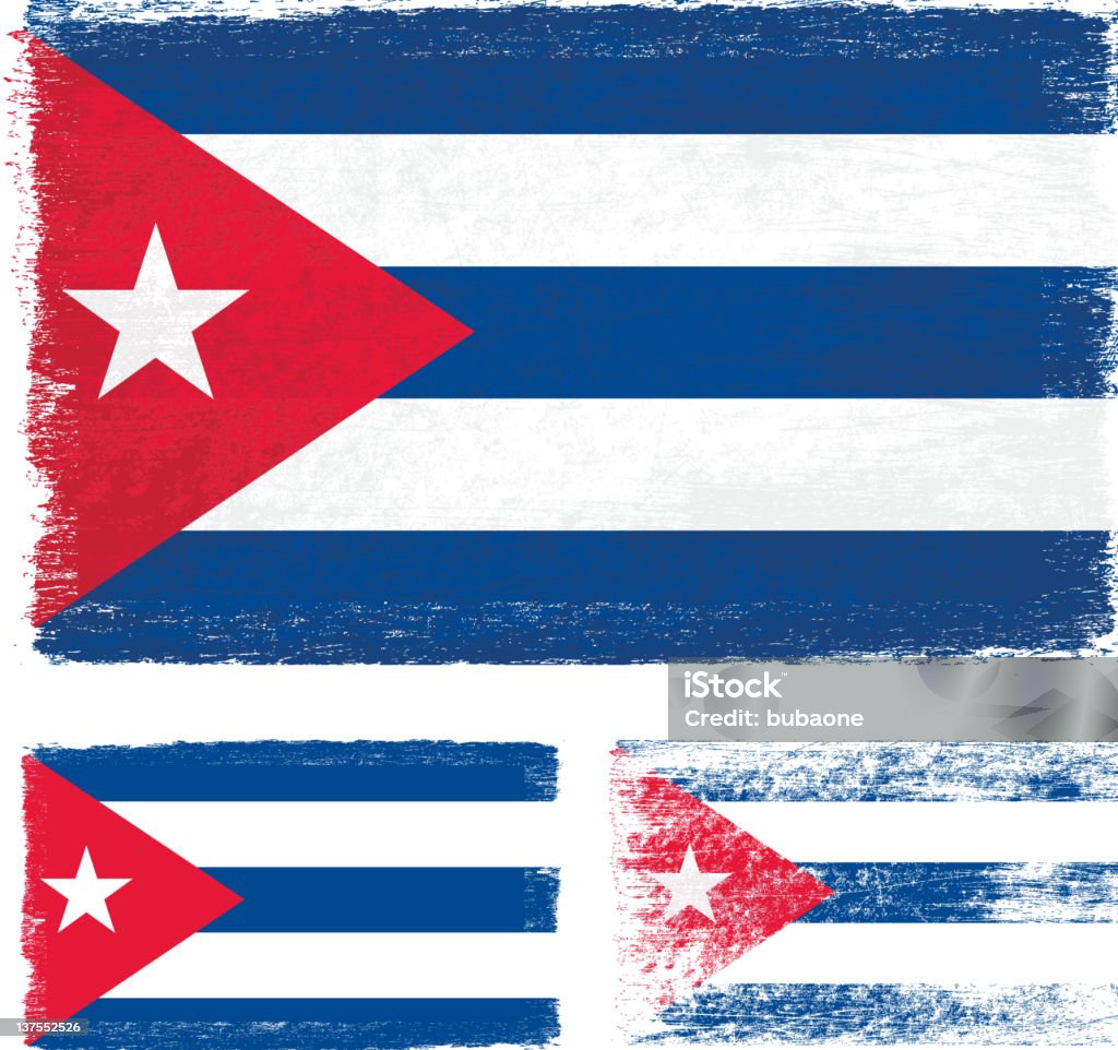 Bandeira do Grunge de Cuba - Vetor de Comunismo royalty-free