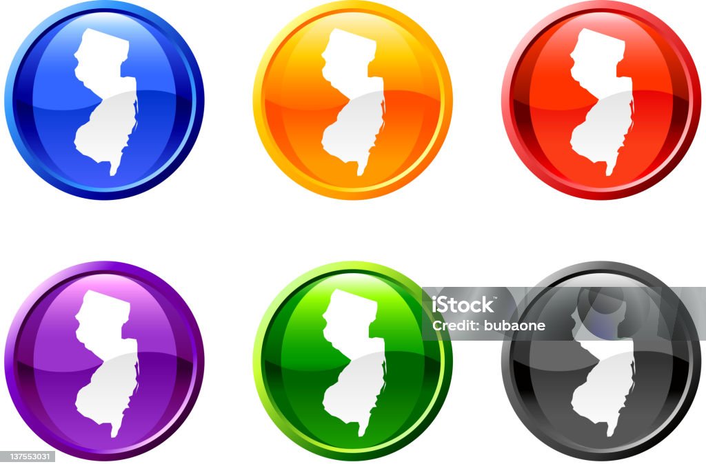 New Jersey button royalty free vector art http://www.belyj.com/i/states.jpg Black Color stock vector