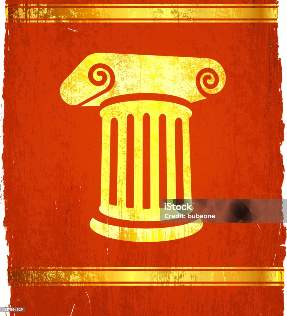 Klasyczny rzymskie kolumny na plakacie. - Grafika wektorowa royalty-free (Architektura)