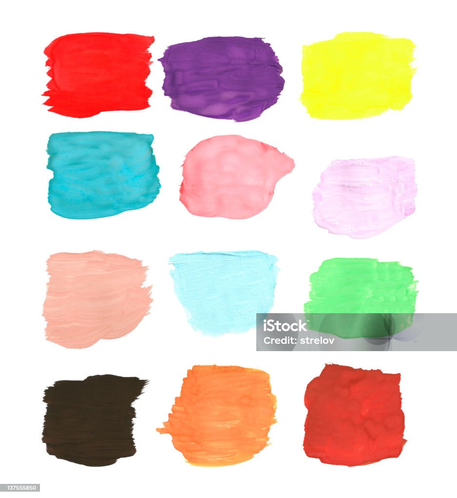 Paleta de colores de acuarela - Foto de stock de Acuarela libre de derechos