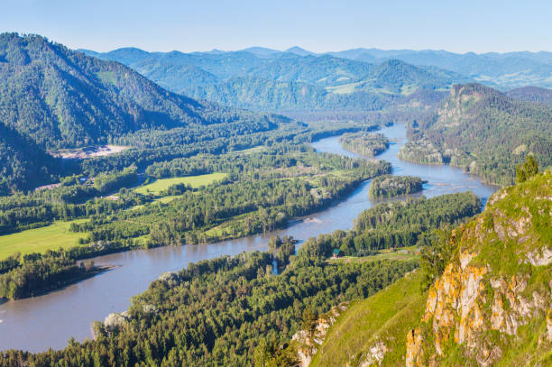 istock The Katun River flows in the Altai mountains, the summer landscape 1375574363