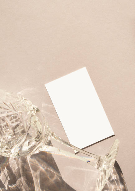 istock Crystal glasses, shadows, and Mock-up 1375628761