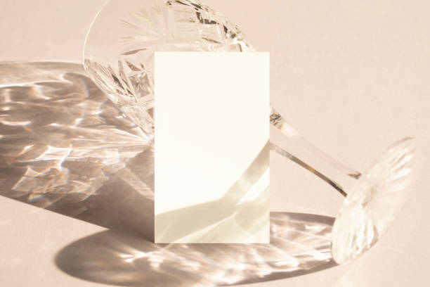 Crystal glasses, shadows, and Mock-up