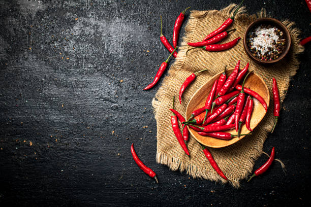 istock A plate of red chili pepper on a napkin. 1375655207